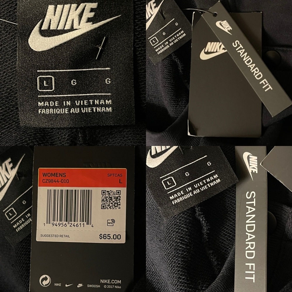 Nike Sportswear Black Varsity One-Piece Romper Size Large NWT - Picture 14 of 16